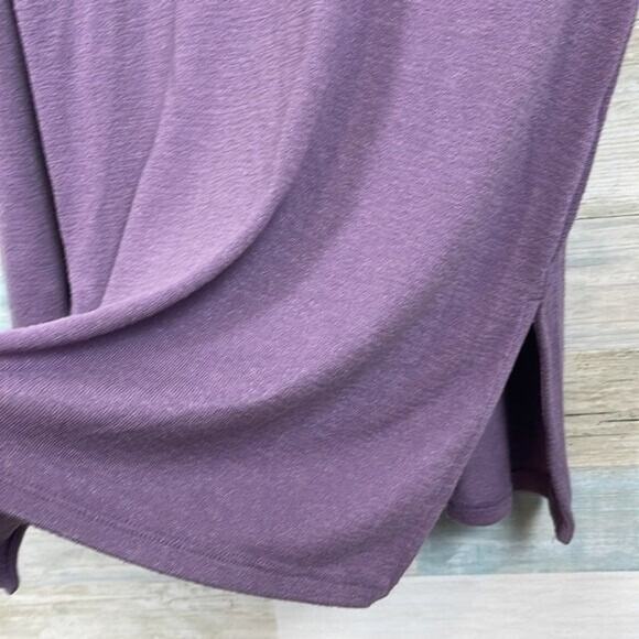 GAP Softspun Stretchy V Neck Top Purple Longline Casual Comfort Womens Small - Picture 3 of 6